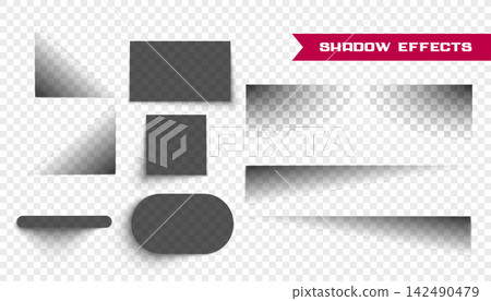 set of realistic shadows on transparent background set of realistic shadows on transparent background 142490479