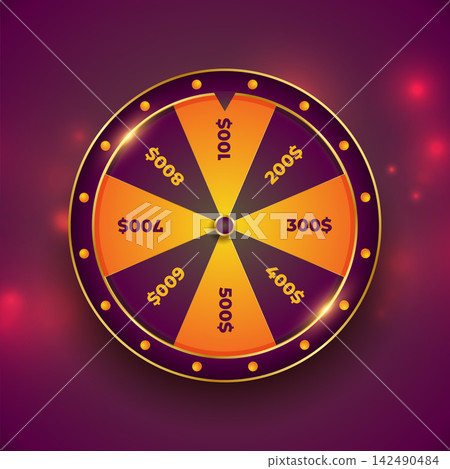 wheel of luck fortune on bokeh background wheel of luck fortune on bokeh background 142490484