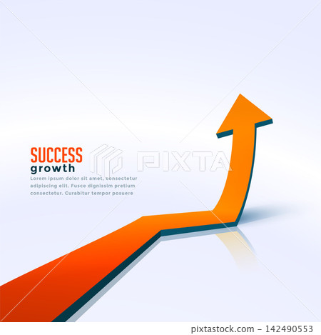 business success growth arrow moving upward background business success growth arrow moving upward background 142490553