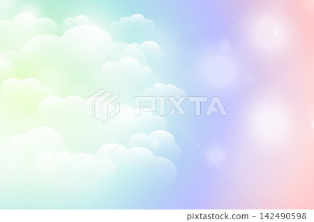 dreamy magical shiny clouds background in vibrant colors dreamy magical shiny clouds background in vibrant colors 142490598