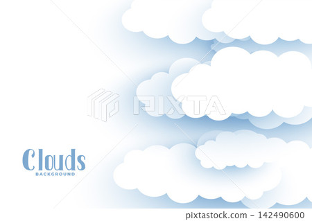 white clouds background in 3d style design white clouds background in 3d style design 142490600