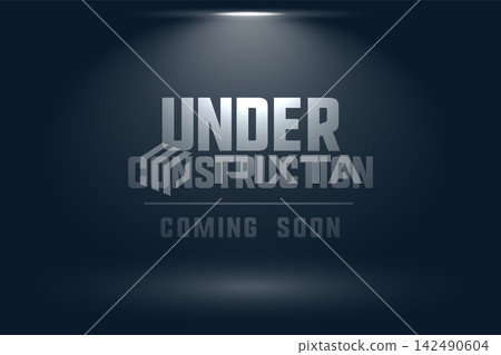 under construction coming soon spot light background under construction coming soon spot light background 142490604