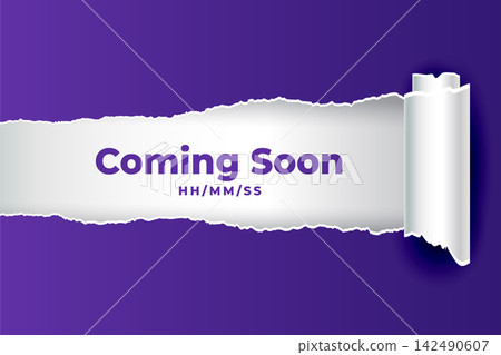 abstract coming soon background in torn paper style abstract coming soon background in torn paper style 142490607