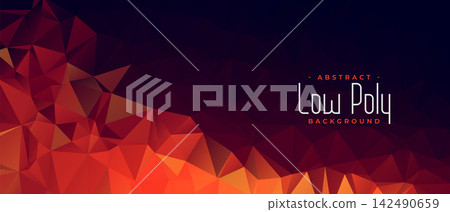 abstract low poly banner design with triangle shapes abstract low poly banner design with triangle shapes 142490659