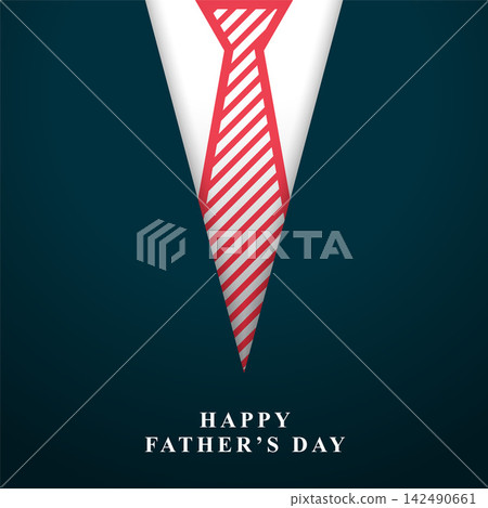 happy fathers day wishes background with tie 142490661