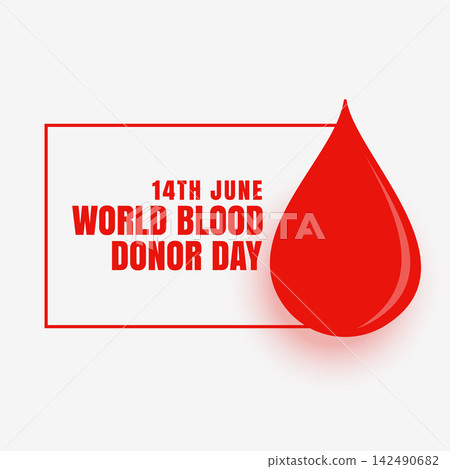 14th june world blood donor day concept poster design 142490682