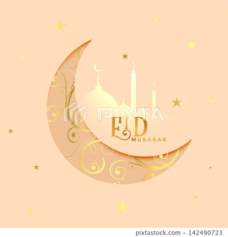 elegant eid mubarak wishes lovely greeting background elegant eid mubarak wishes lovely greeting background 142490723