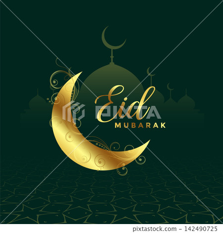 eid mubarak festival golden greeting background design eid mubarak festival golden greeting background design 142490725