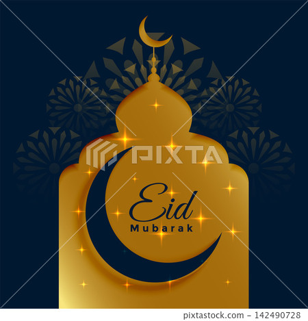 shiny eid mubarak festival greeting background design shiny eid mubarak festival greeting background design 142490728
