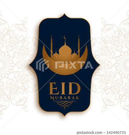 eid festival wishes card elegant design background eid festival wishes card elegant design background 142490735