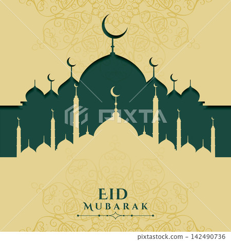 eid mubarak festival islamic greeting design background eid mubarak festival islamic greeting design background 142490736