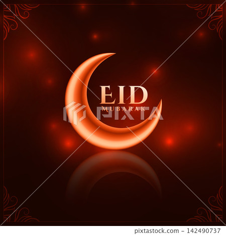 shiny red eid festival beautiful greeting background shiny red eid festival beautiful greeting background 142490737
