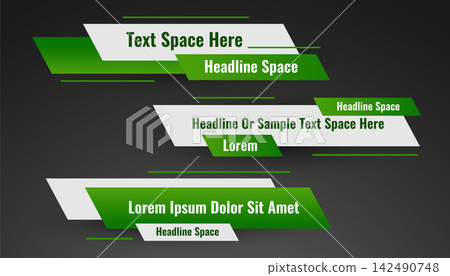 geometric green lower third banner template design geometric green lower third banner template design 142490748