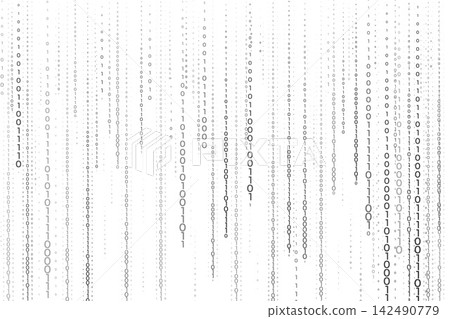 streaming of binary code numbers technology background 142490779