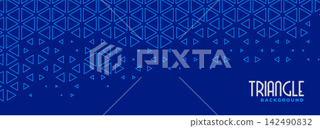 abstract blue triangle line pattern banner design abstract blue triangle line pattern banner design 142490832