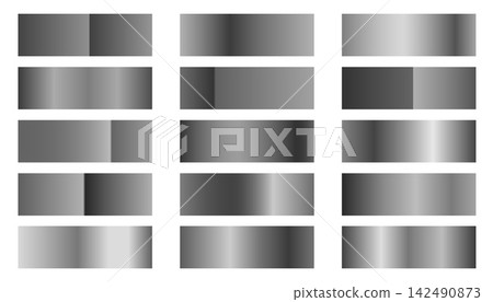 metallic silver or platinum gradients combinations set metallic silver or platinum gradients combinations set 142490873
