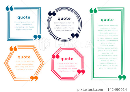 five line style quotation boxes template design five line style quotation boxes template design 142490914
