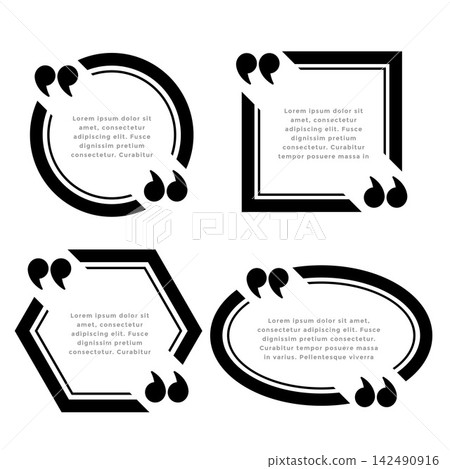 bold lines quote frames set of four 142490916