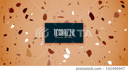 terrazzo floor tile pattern with brown shades terrazzo floor tile pattern with brown shades 142490947