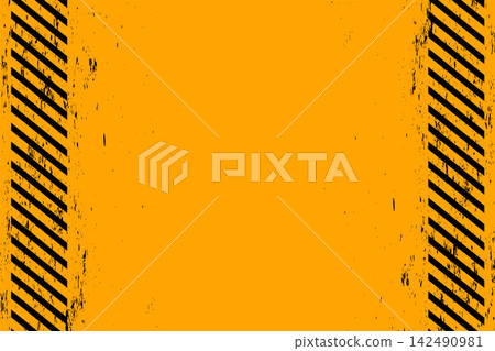 yellow background with grunge black diagonal stripes yellow background with grunge black diagonal stripes 142490981