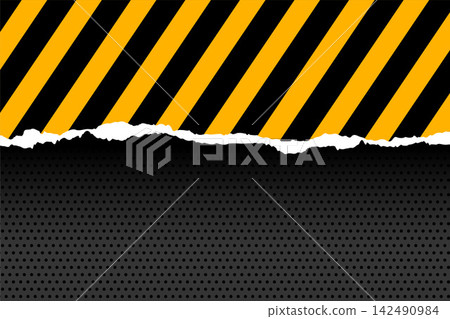black and yellow stripes in paper cut style black and yellow stripes in paper cut style 142490984