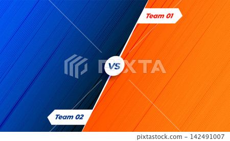 competition versus vs background in orange and blue shade competition versus vs background in orange and blue shade 142491007