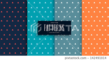 small triangles cute patterns set in four colors small triangles cute patterns set in four colors 142491014