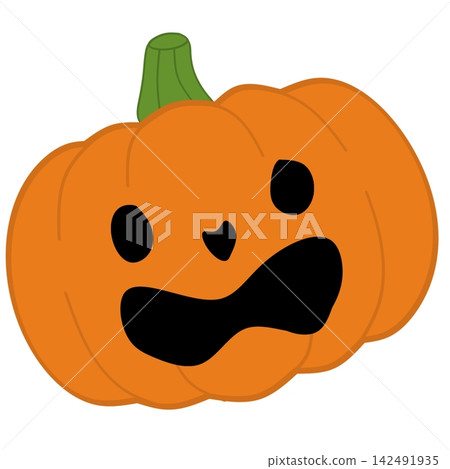 cartoon pumpkin with eyes cartoon pumpkin with eyes 142491935