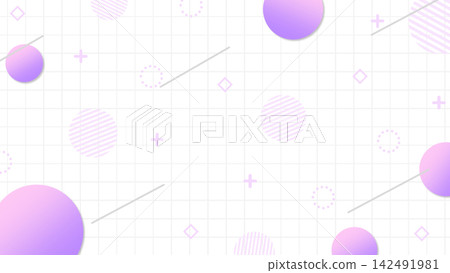 Cute and pop background with gradient geometry Cute and pop background with gradient geometry 142491981