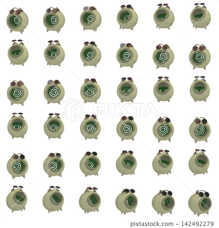 A sprite sheet for "[Pig Mosquito Repellent with Sunglasses]". Tested and confirmed to work in Unity (see comments for details). 142492279