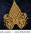 lace pattern on fabric 142492430