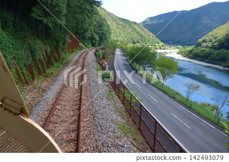 淀線鐵路模型列車、381號國道及四萬十川(江川崎站至半下站之間) 淀線鐵路模型列車、381號國道及四萬十川(江川崎站至半下站之間) 142493079