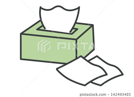 Tissues and tissues taken out of the box Tissues and tissues taken out of the box 142493485