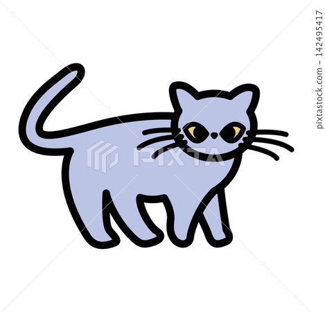 Illustration of a walking cat Illustration of a walking cat 142495417