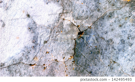 Cracked and Weathered Concrete Surface with Pitting Cracked and Weathered Concrete Surface with Pitting 142495493