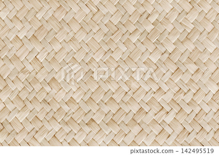 Pattern of reed weaving mat with vintage style for background and design art work. Pattern of reed weaving mat with vintage style for background and design art work. 142495519