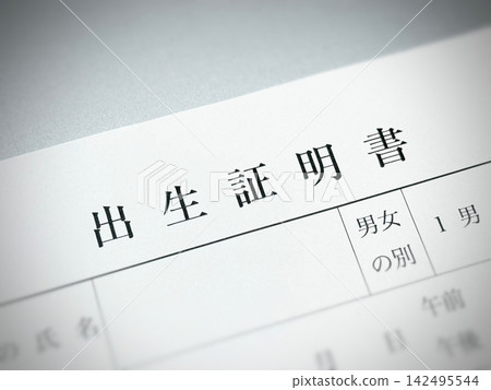Birth certificate Birth certificate 142495544
