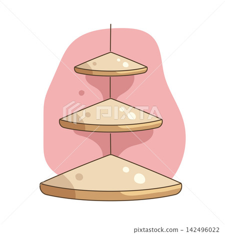 Illustration of corner shelf Illustration of corner shelf 142496022