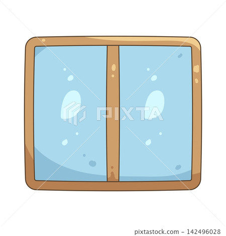 Illustration of window frame Illustration of window frame 142496028