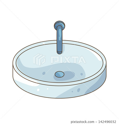 Illustration of bathroom sink Illustration of bathroom sink 142496032
