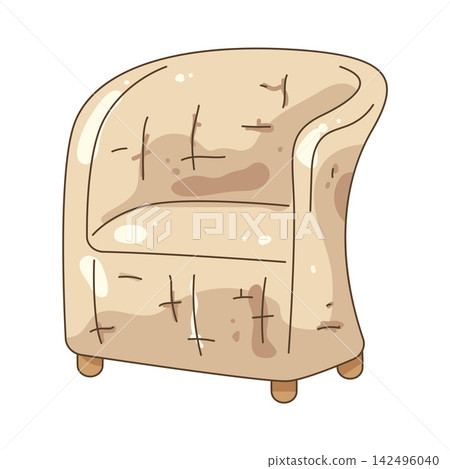 Illustration of outdoor chair Illustration of outdoor chair 142496040