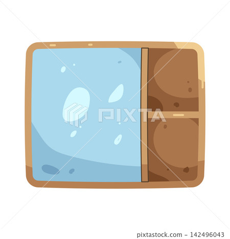 Illustration of wall mirror Illustration of wall mirror 142496043