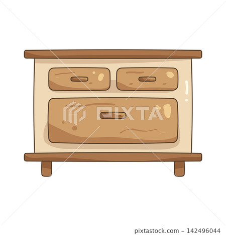 Illustration of nightstand Illustration of nightstand 142496044