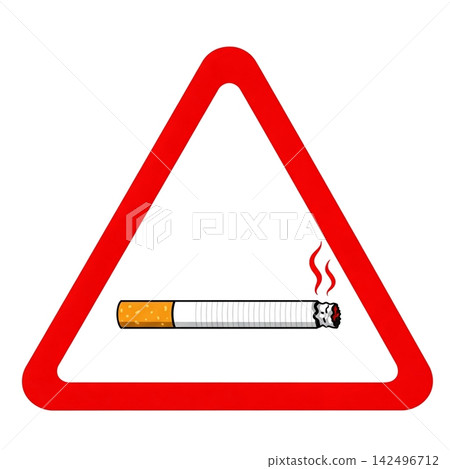 no smoking sign with cigarette icon no smoking sign with cigarette icon 142496712