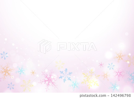 色彩繽紛的雪景背景 色彩繽紛的雪景背景 142496798