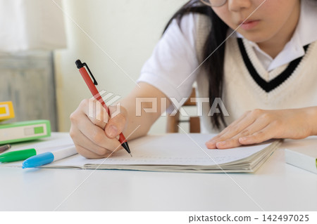 student hands studying student hands studying 142497025
