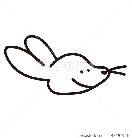 Simple rabbit character illustration Simple rabbit character illustration 142497036
