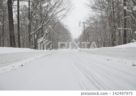 雪道 142497975
