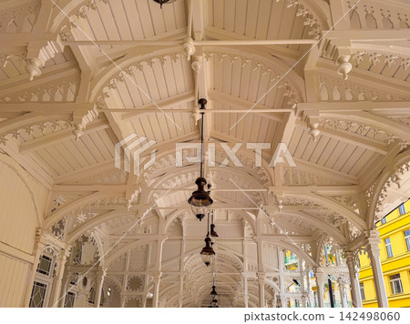 Historic building in Karlovy Vary, Czechia on a sunny day Historic building in Karlovy Vary, Czechia on a sunny day 142498060