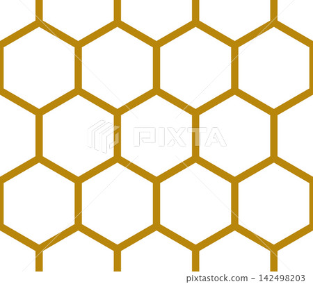 Tortoiseshell pattern, Japanese seamless pattern, gold Tortoiseshell pattern, Japanese seamless pattern, gold 142498203
